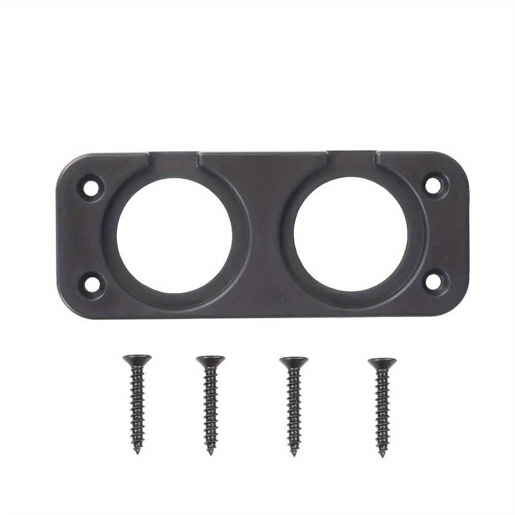 Car USB Charger with Voltmeter Panel Marine Cigarette Lighter Socket Mount