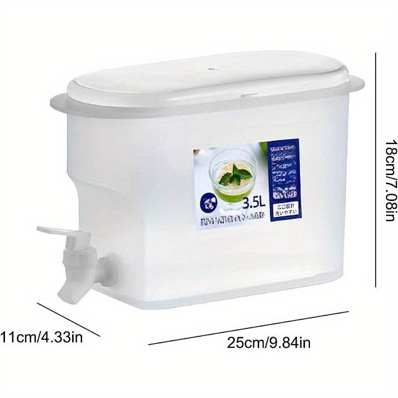 Uyda muzli choy va limonad xizmat qilish uchun quvur bilan jihozlangan mustahkam PP plastik dispenser.