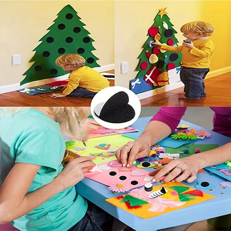 Qora o'z-o'zini yopishtiradigan yotoq to'shagi va yostiq uchun 10 juftliklik yopishtiradigan tutqichlar to'plami