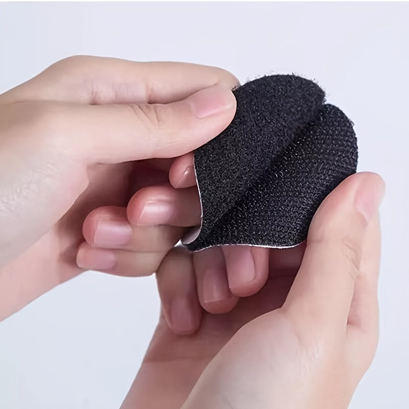 Qora o'z-o'zini yopishtiradigan yotoq to'shagi va yostiq uchun 10 juftliklik yopishtiradigan tutqichlar to'plami