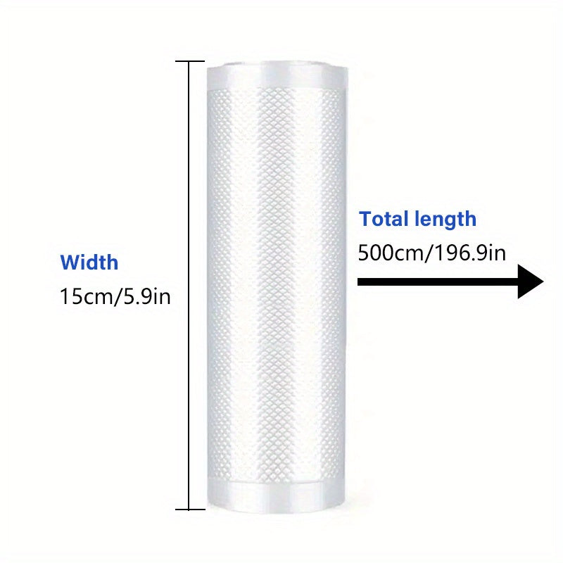 Oziq-ovqatni saqlash uchun vakuum muhrlagich sumkalari - Oshxonada pishirilgan tovuq, o'rdak, mevalar va sabzavotlarni muhrlash uchun siqish bilan to'qimalangan rolik