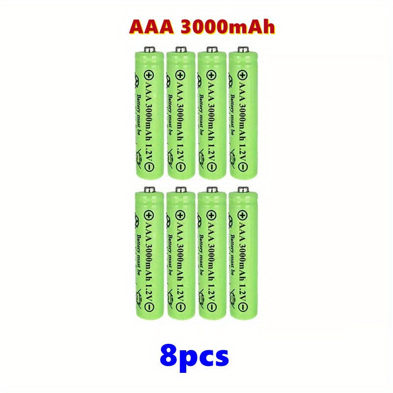 1.2V va yuqori quvvatga ega AA va AAA qayta zaryadlanadigan batareyalar: AA 3800mAh va AAA 3000mAh. O'yinchoqlar, soatlar va tashqi quyosh chiroqlari uchun uzoq muddatli alkali quvvat.