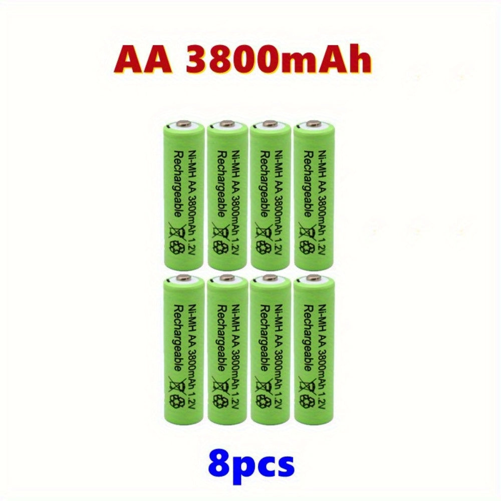 1.2V va yuqori quvvatga ega AA va AAA qayta zaryadlanadigan batareyalar: AA 3800mAh va AAA 3000mAh. O'yinchoqlar, soatlar va tashqi quyosh chiroqlari uchun uzoq muddatli alkali quvvat.
