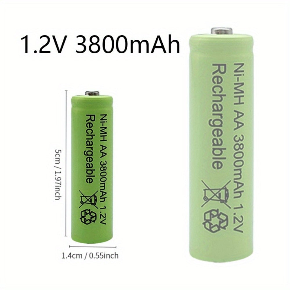 Rechargeable AA and AAA Batteries 1.2V 3800mAh/3000mAh NiMH Long-Lasting Power