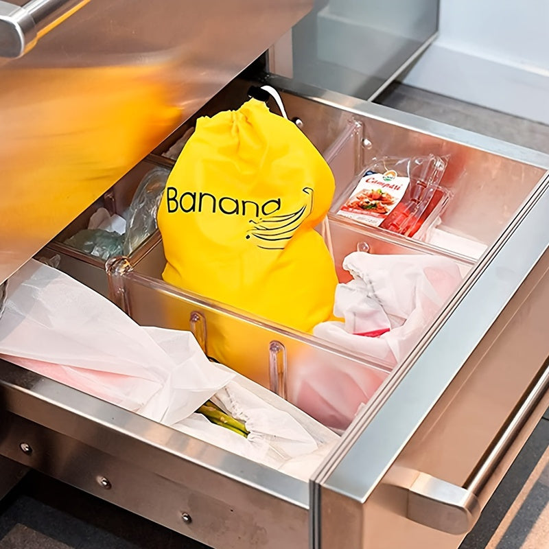 Мешок для созревания бананов и салата — прочный, моющийся и безопасный для пищевых продуктов. Легкий пластиковый мешок для хранения, идеально подходящий для сохранения свежих продуктов. Необходимая вещь на кухне для сохранения бананов свежими.