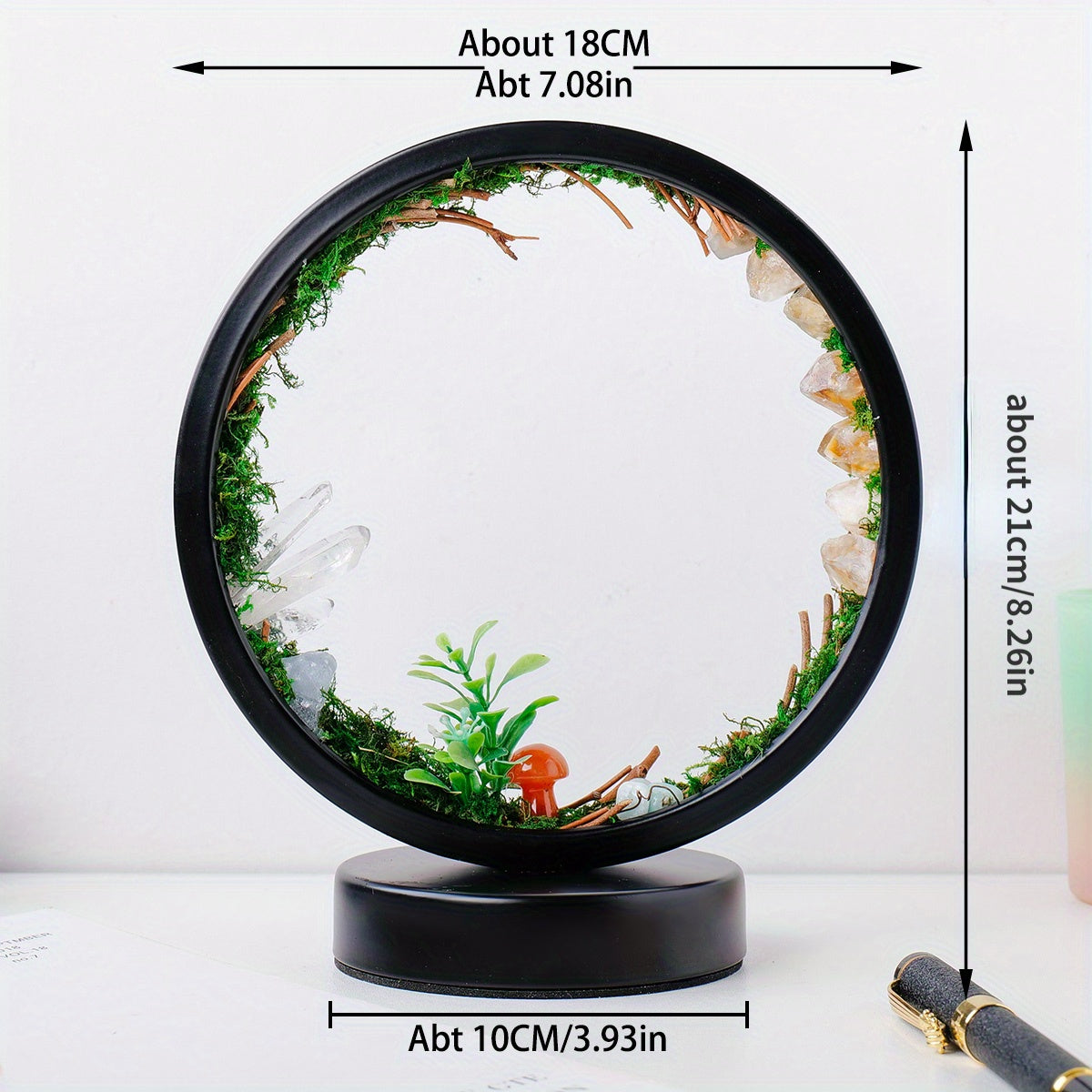 Rechargeable Quartz Forest Nightlight for Bedside Desk Decor