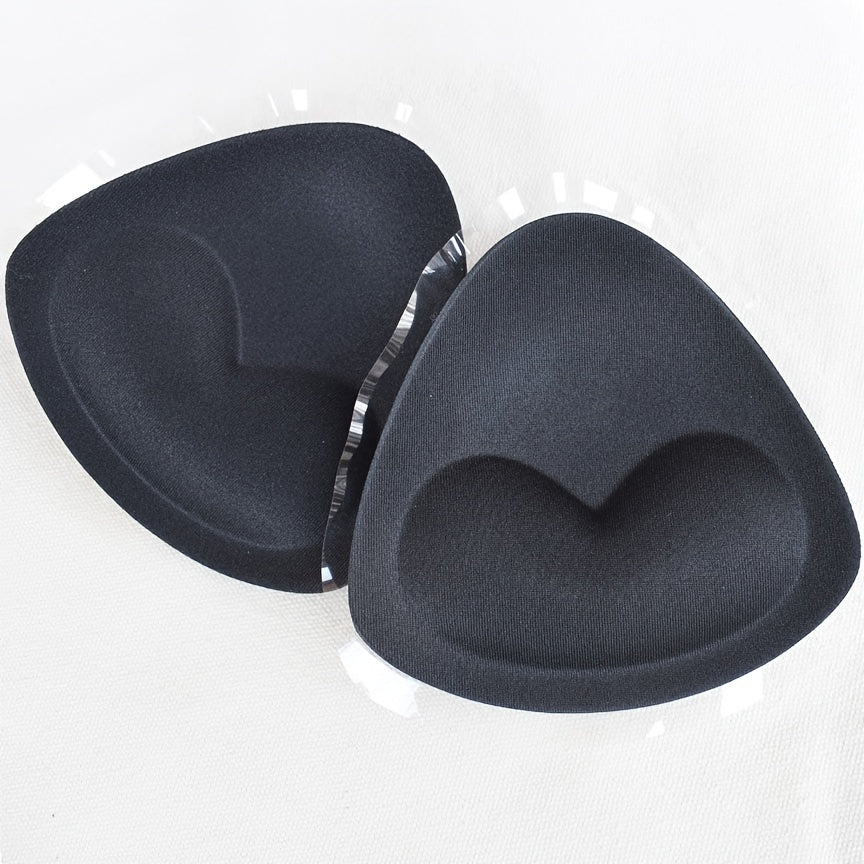 Women's Black Push-Up Triangle Chest Pads Adhesive Stick-On Bra Enhancers