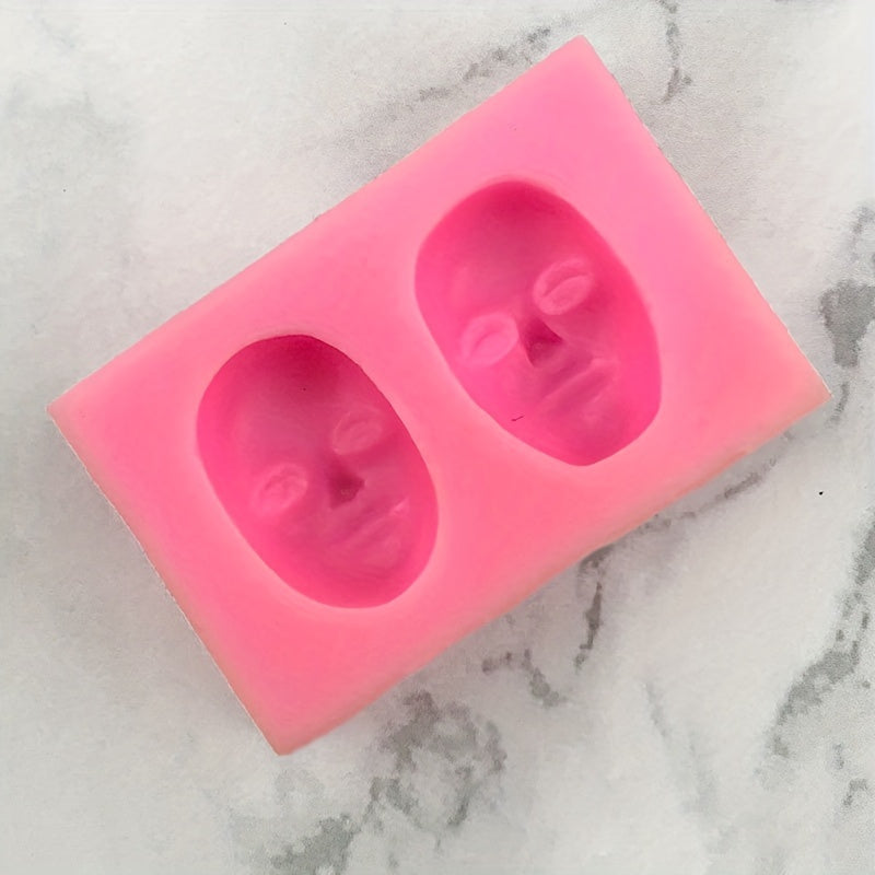 Silicone Face Mold for Fondant Chocolates Candies Soap Crafts and Ice Cubes