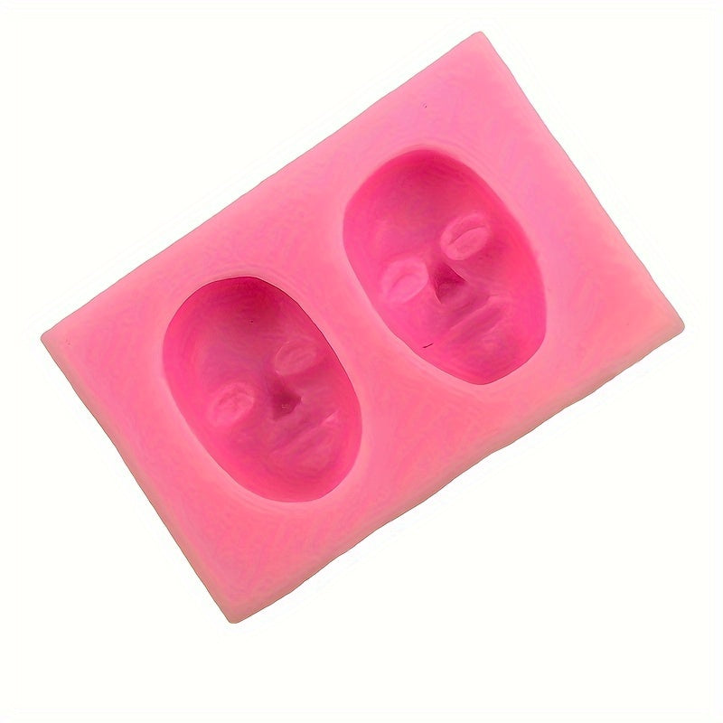 Silicone Face Mold for Fondant Chocolates Candies Soap Crafts and Ice Cubes