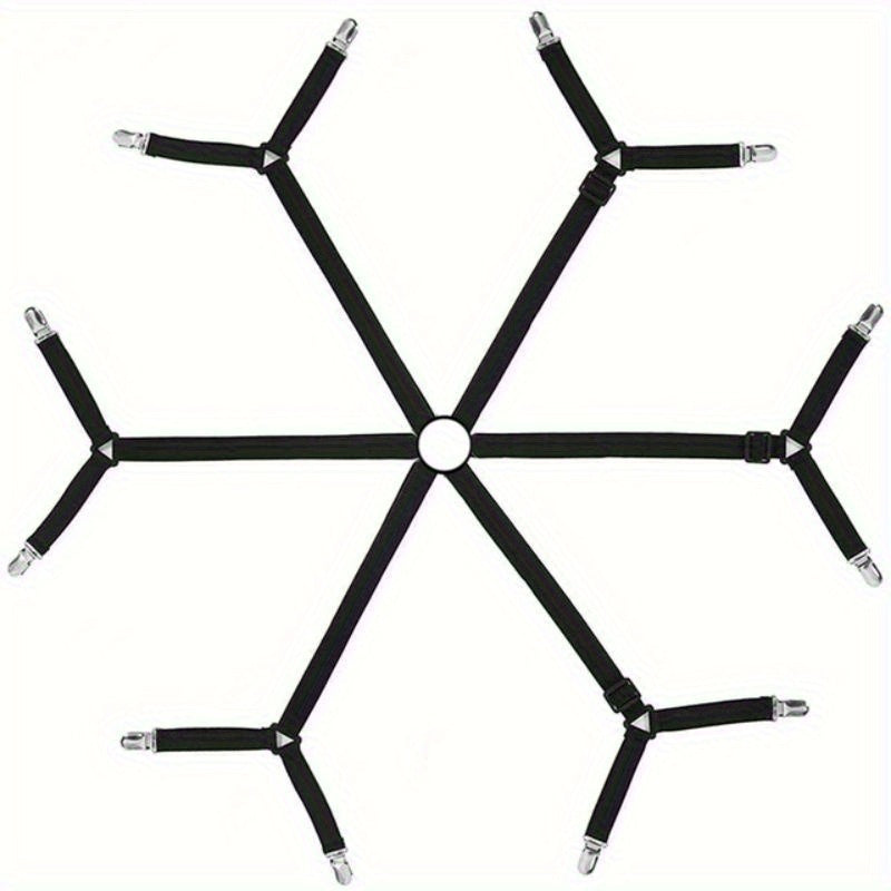 Adjustable Bed Sheet Holder with 12 Clips Non-Slip Elastic Grippers for Mattresses