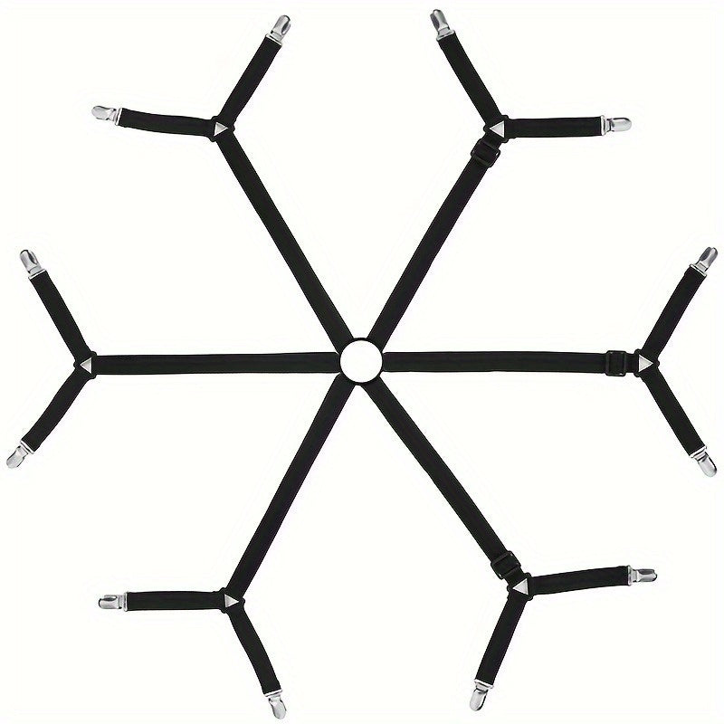 Adjustable Bed Sheet Holder with 12 Clips Non-Slip Elastic Grippers for Mattresses