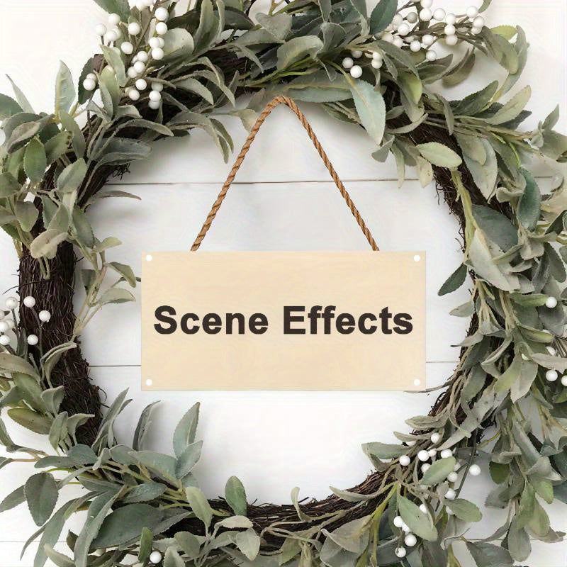 Cartel de pared navideño de madera con vaca y árbol para decoración de granja