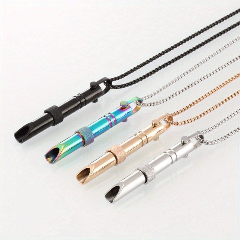 Stress and Anxiety Relief Necklace with Mindfulness Breathing Tool Natural Calming Chain