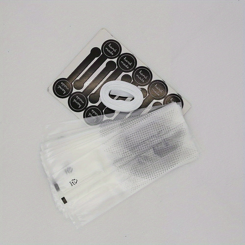 Translucent Plastic Candy Bags 100 Pack for Cookies Snacks and Gifts