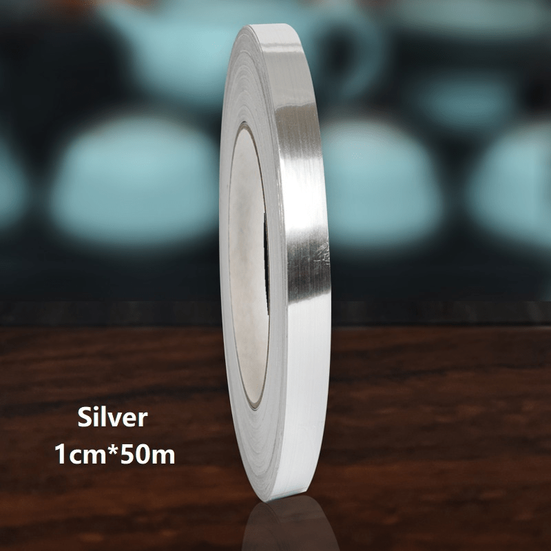 Qoplangan oltin va kumush pol uchun chekka lenta 50m suv o'tkazmaydigan, o'z-o'zini yopishtiradigan rezin