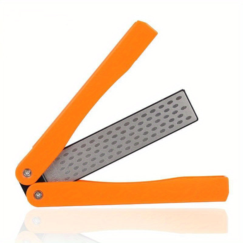 Foldable Knife Sharpener with Dual Grits and Diamond Stone for Kitchen and Outdoor Use