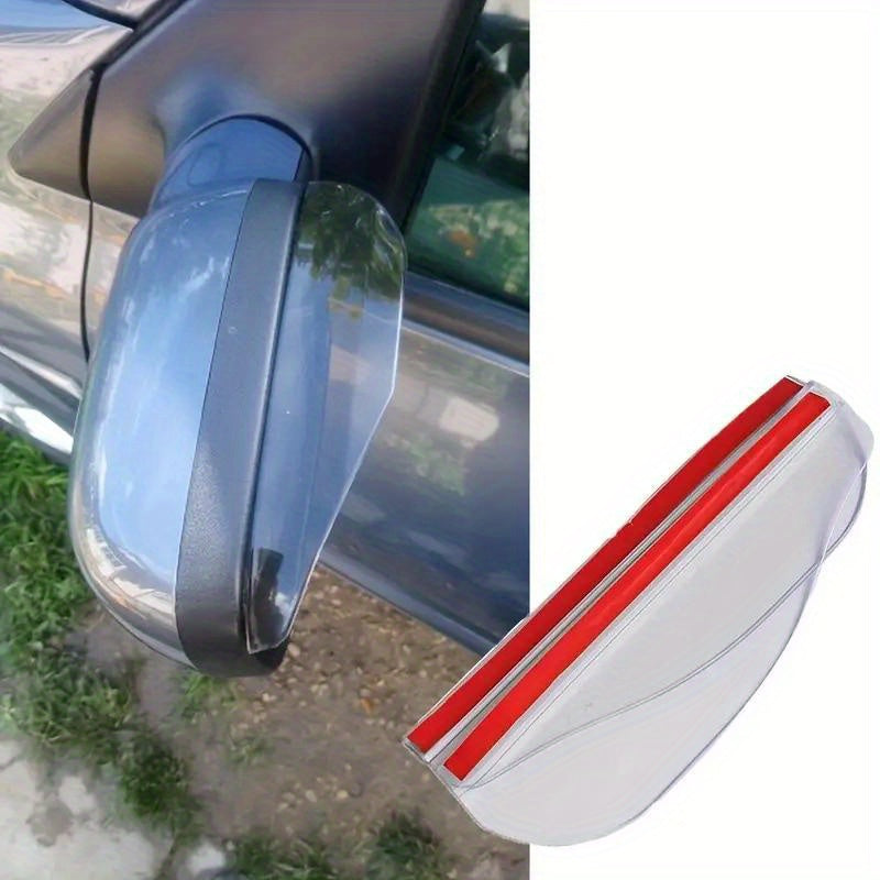 2Pcs Car Rearview Mirror Rain Guards Durable PVC Rain Protection Easy to Install
