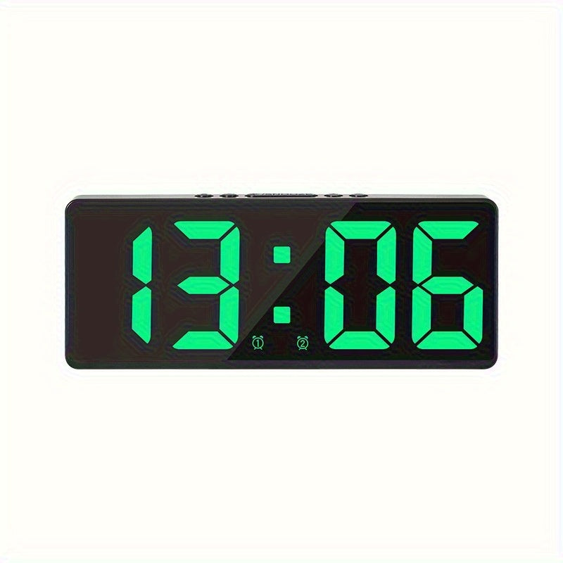 Digital LED Alarm Clock with Temperature Display 12/24 Hour Snooze USB or AAA Power for Bedroom Living Room