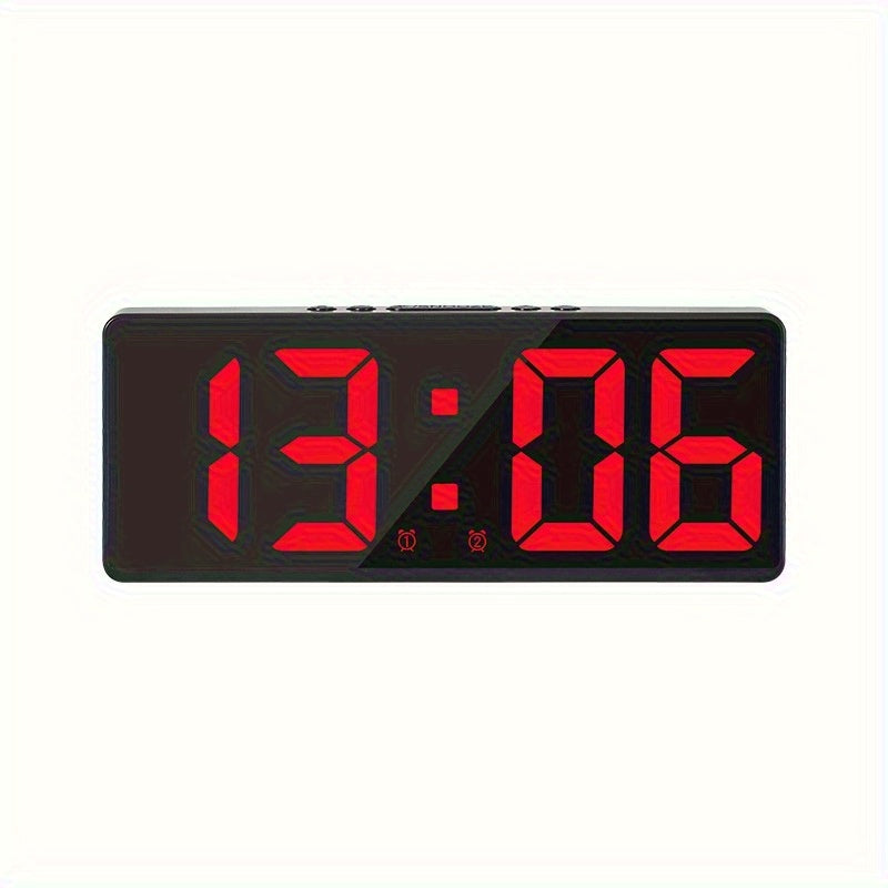Digital LED Alarm Clock with Temperature Display 12/24 Hour Snooze USB or AAA Power for Bedroom Living Room