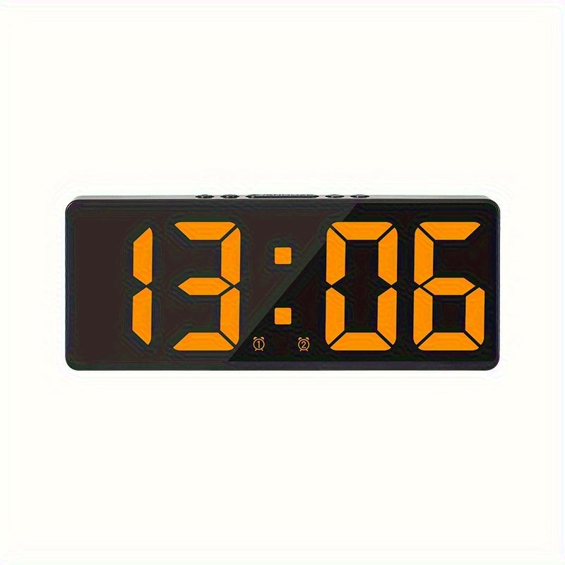 Digital LED Alarm Clock with Temperature Display 12/24 Hour Snooze USB or AAA Power for Bedroom Living Room