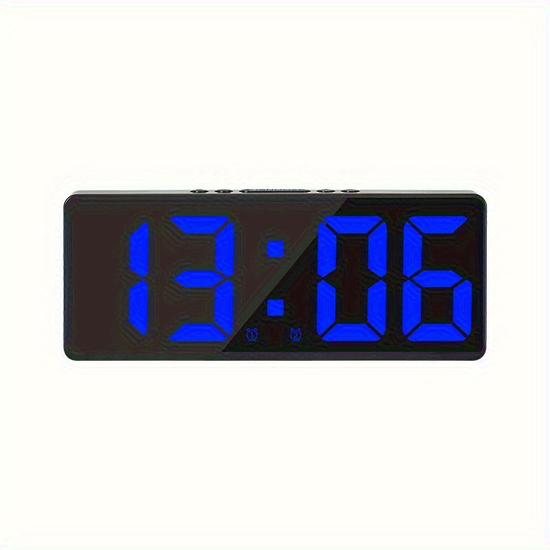 Digital LED Alarm Clock with Temperature Display 12/24 Hour Snooze USB or AAA Power for Bedroom Living Room