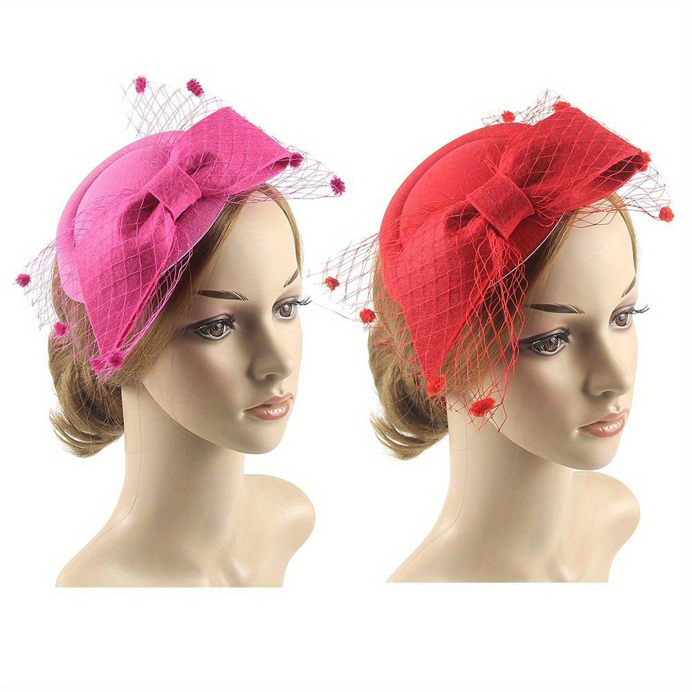 Faux Feather Mesh Headband for Bridal Wedding and Party