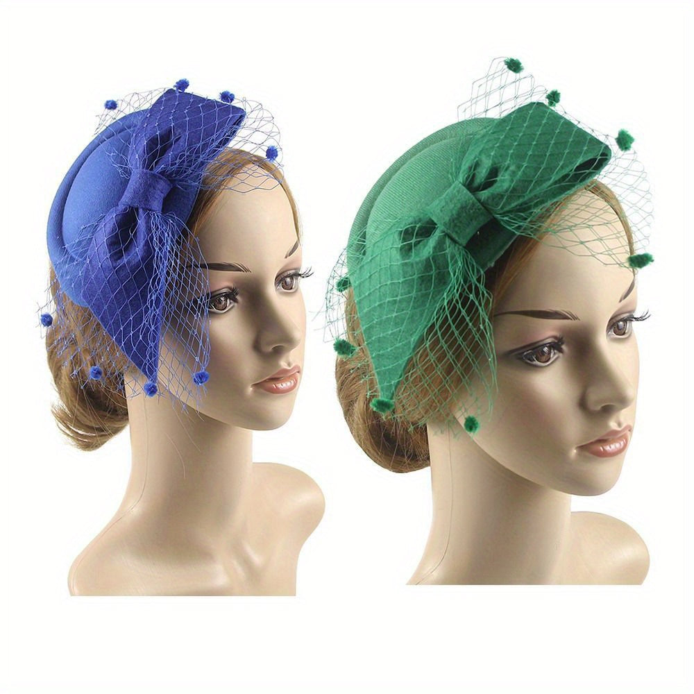 Faux Feather Mesh Headband for Bridal Wedding and Party