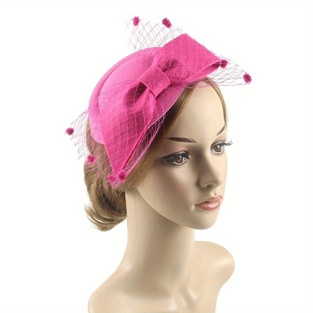 Faux Feather Mesh Headband for Bridal Wedding and Party