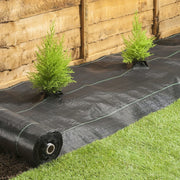 Black Plastic Garden Weed Barrier Mulch Roll 59.99cm-149.99cm Wide 10m Long