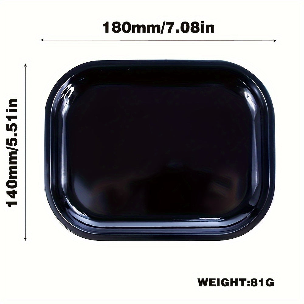 Черная металлическая поднос для курения, моющаяся, прочная, для сигарет и десертов