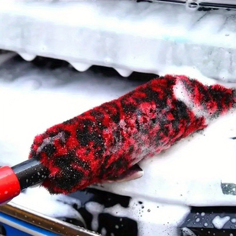 Auto Detailing Brush Flexible Fleece Bristles for Car Rims and Tires