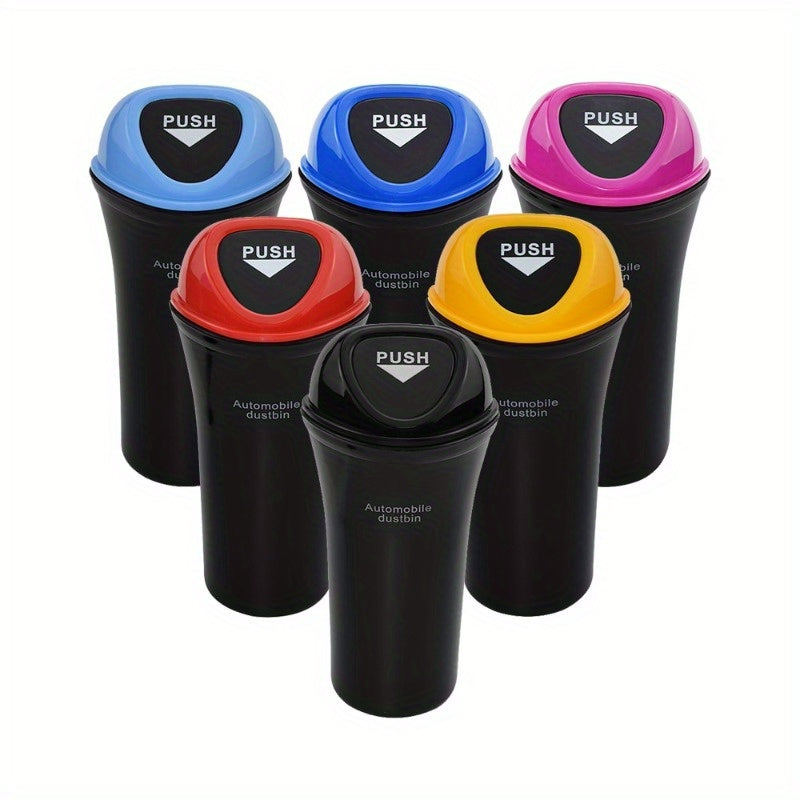 Car Interior Storage Trash Can Organizer for Car Cup Holder Black