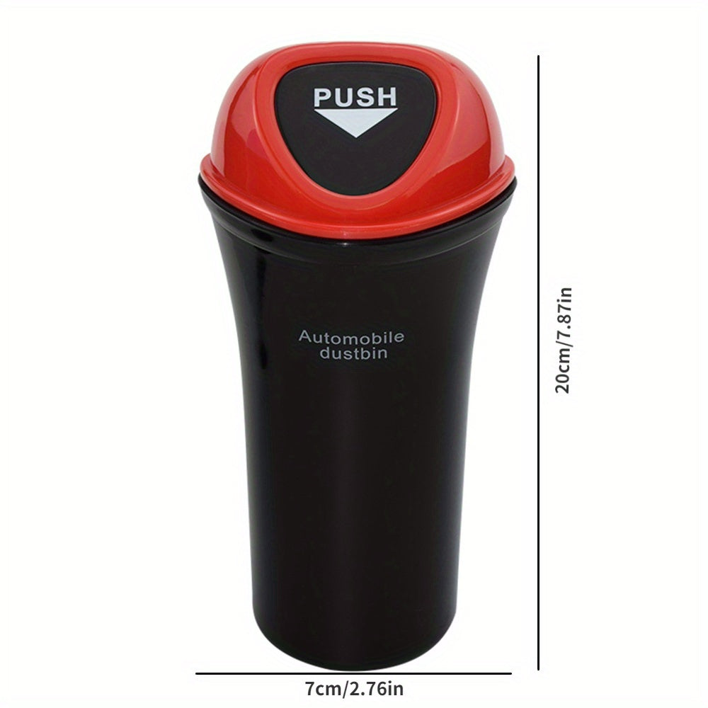 Car Interior Storage Trash Can Organizer for Car Cup Holder Black