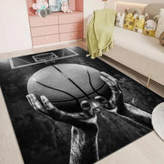 Basketball Dream Art Printed Floor Rug, Washable, Anti-Slip, Indoor Outdoor