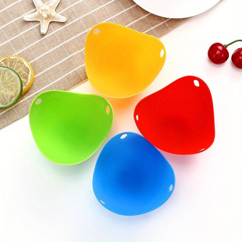 Silicone Egg Poacher Mold Set of 4 Multipurpose Kitchen Mold for Ice Cream Pudding Cake and Egg Steaming