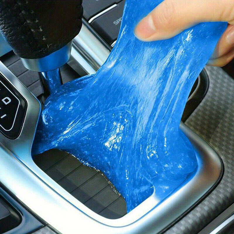 Silicone Dust Cleaning Gel for Cars, Laptops, and Home Surfaces, 70g, Yellow and Blue