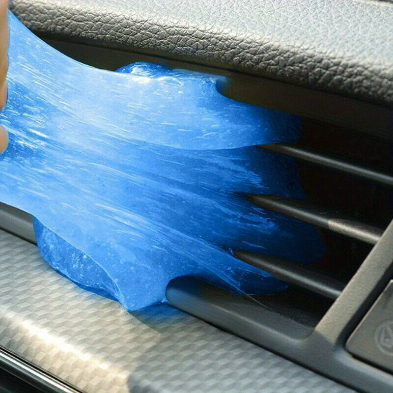 Silicone Dust Cleaning Gel for Cars, Laptops, and Home Surfaces, 70g, Yellow and Blue