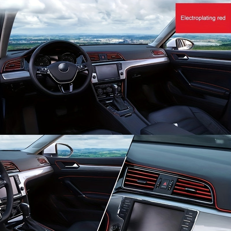 Universal Car Interior Moulding Decoration Flexible Strips 3m Dashboard Door Cover