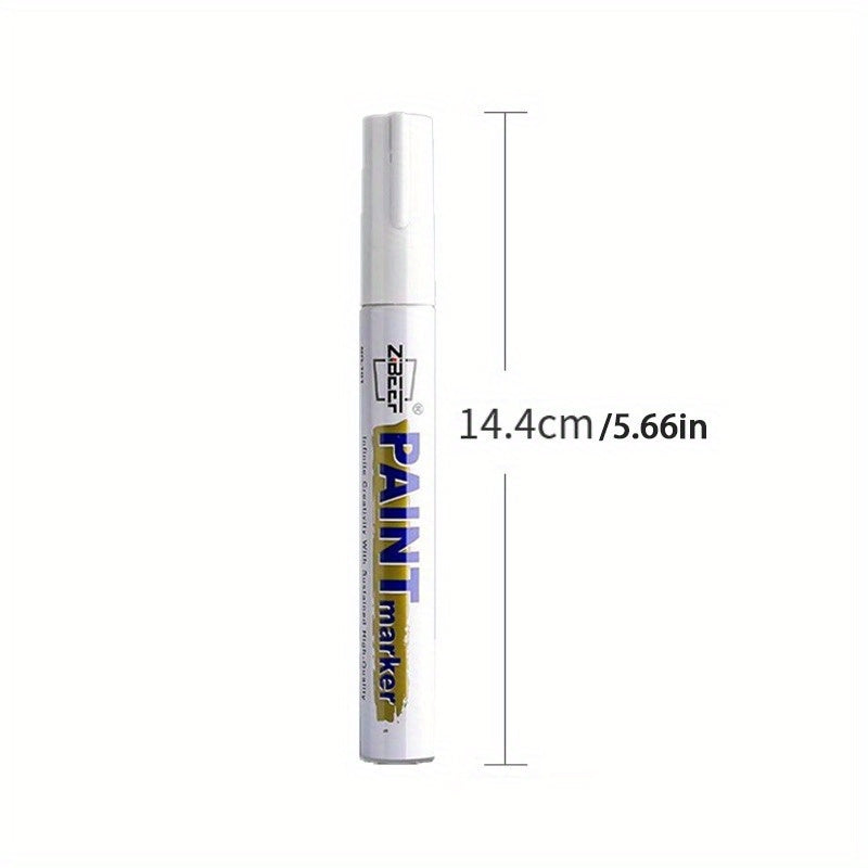 3 Pack White Paint Markers Waterproof Quick Drying Tire Oil Paint Pen Set