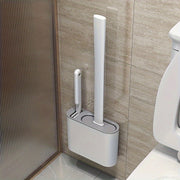 Wall-Mounted Toilet Brush Set with Flexible Silicone Bristles