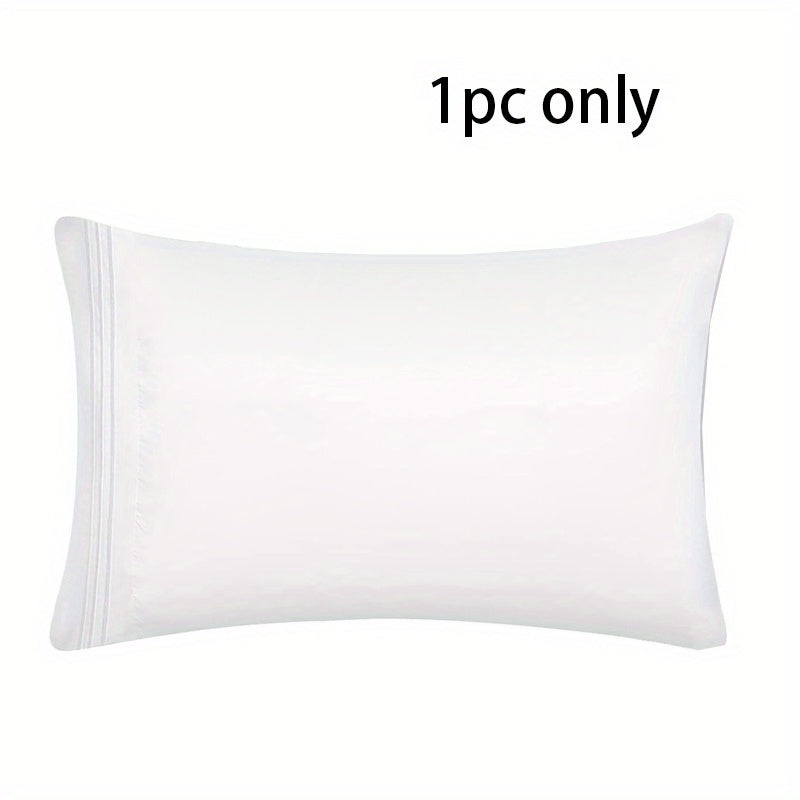 Fundas de almohada de poliéster bordadas de color sólido, resistentes a las arrugas, acogedoras, para cama