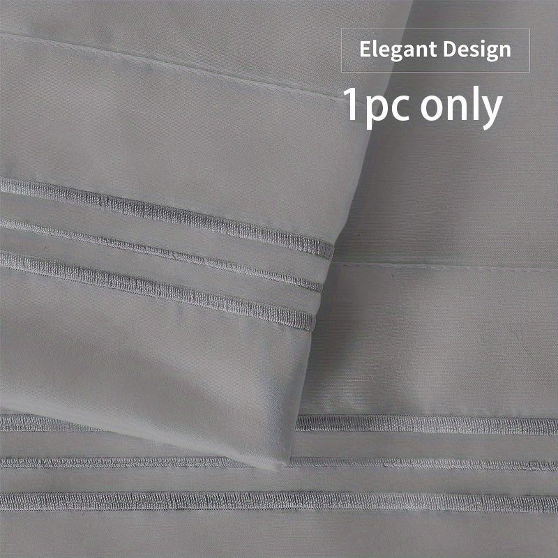 Fundas de almohada de poliéster bordadas de color sólido, resistentes a las arrugas, acogedoras, para cama