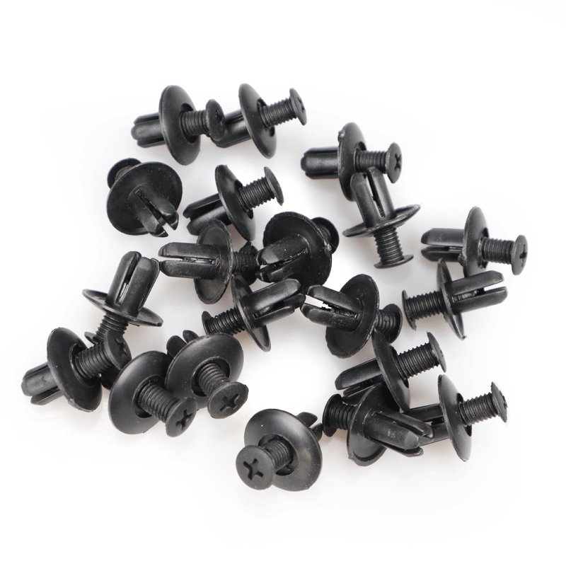 50Pcs Plastic Rivet Fasteners 8mm Push Clips for Car Door Panel Trim