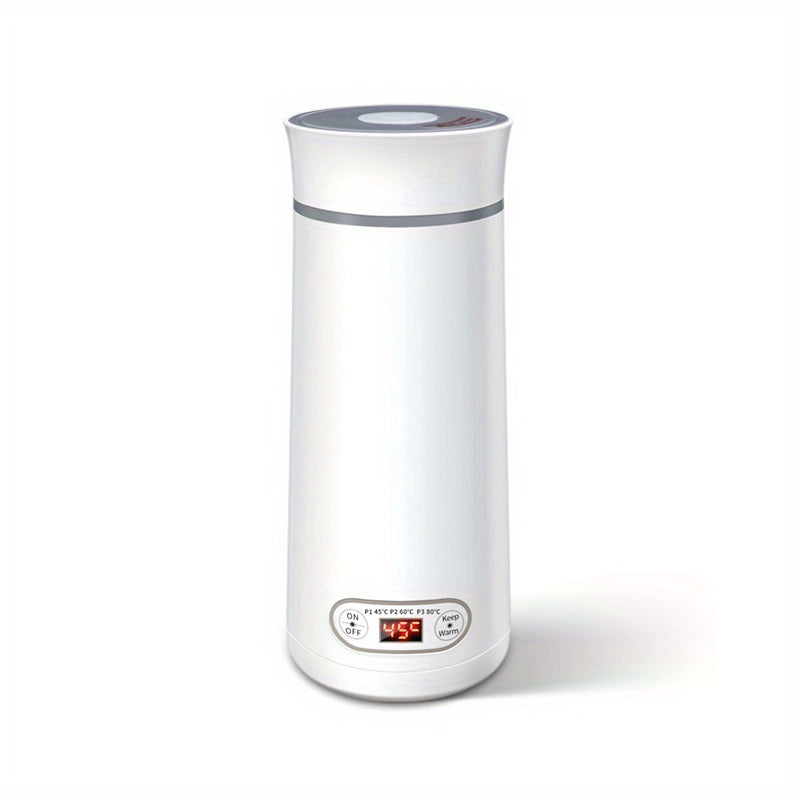 Portable 304 Stainless Steel Electric Kettle with LED Display and 350ml Capacity