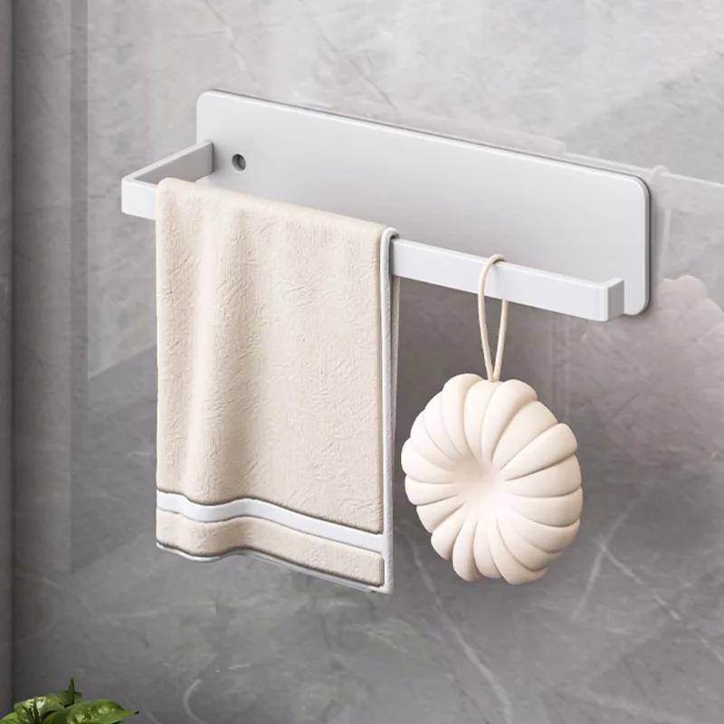 Wall-Mounted Stainless Steel Kitchen Organizer with Paper Towel Holder and Shelf in Black White Grey