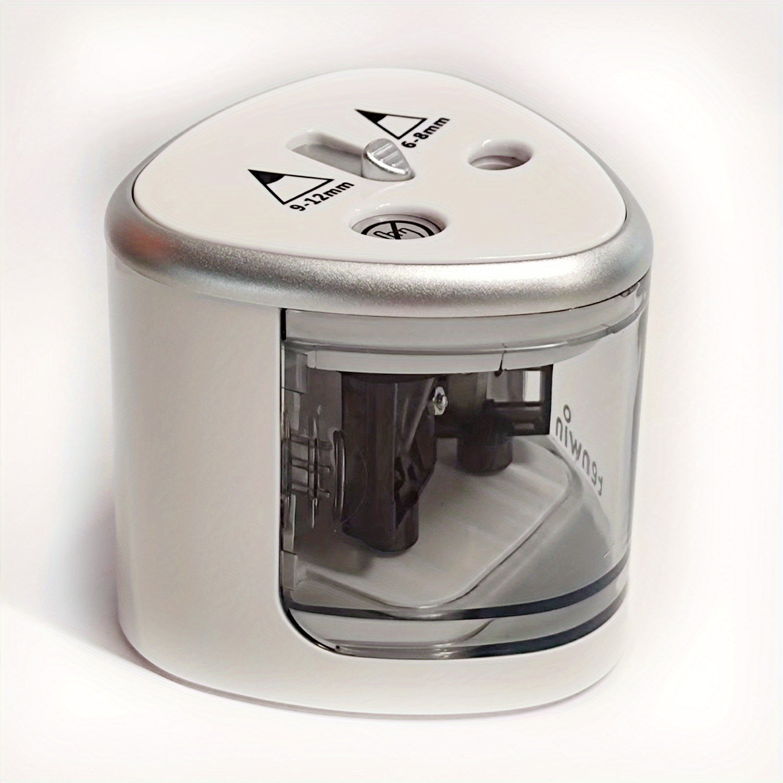 Electric Dual-Hole Pencil Sharpener for Students with Powerful Semi-Automatic Design