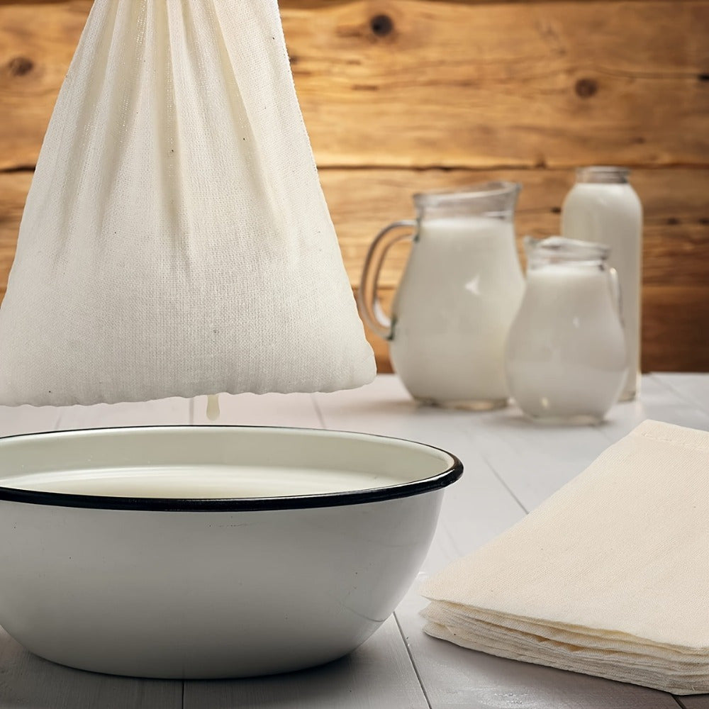 3/5 Pcs Fabric Straining Bags for Nut Milk Cold Brew Tea Yogurt Dishwasher Safe