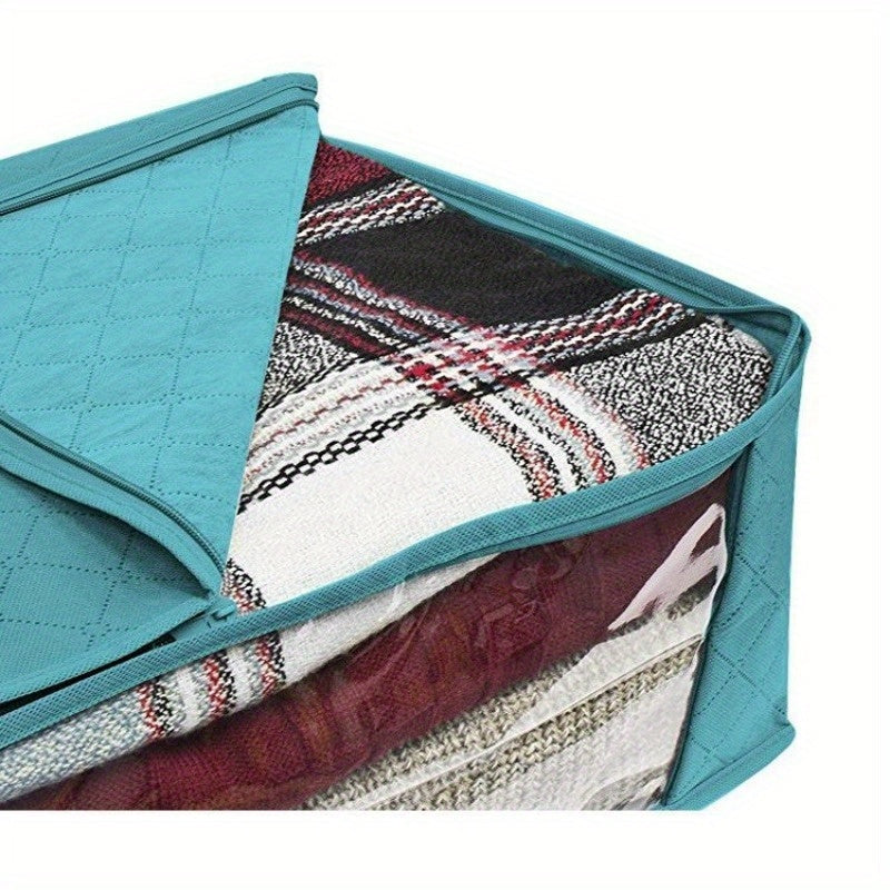 Folding Storage Box for Quilts Clothes Non-Woven Wardrobe Dustproof Organizer
