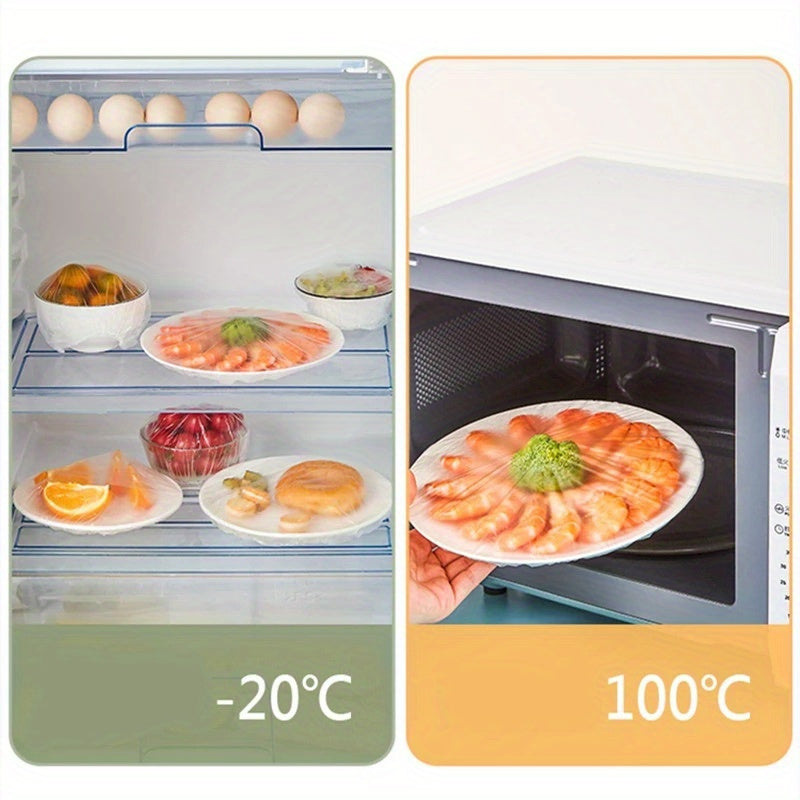 Elastic Disposable Food Covers 100 Pieces 35.99cm Long Food Preservation Outdoor Cooking