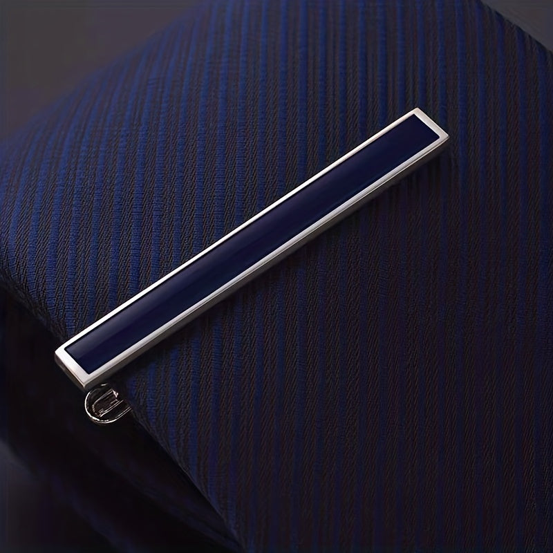 Men's Copper Striped Tie Clip Necktie Bar Stylish Suit Accessory
